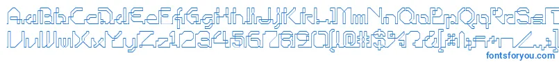 Ohiop-fontti – siniset fontit valkoisella taustalla