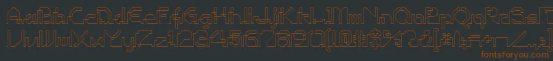 Ohiop-fontti – ruskeat fontit mustalla taustalla