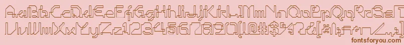 フォントOhiop – ピンクの背景に茶色のフォント
