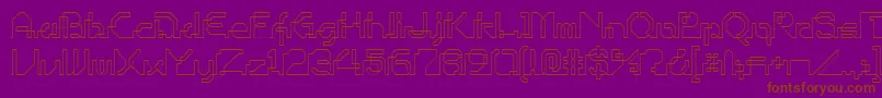 フォントOhiop – 紫色の背景に茶色のフォント