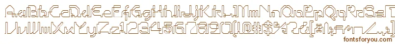 Шрифт Ohiop – коричневые шрифты на белом фоне