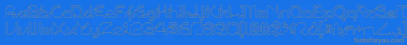 Шрифт Ohiop – серые шрифты на синем фоне