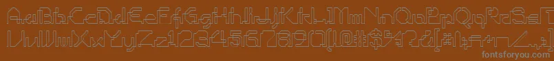 フォントOhiop – 茶色の背景に灰色の文字