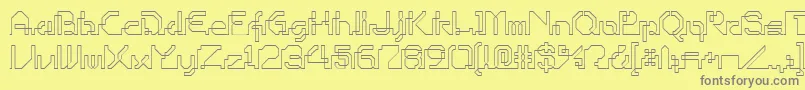 Шрифт Ohiop – серые шрифты на жёлтом фоне