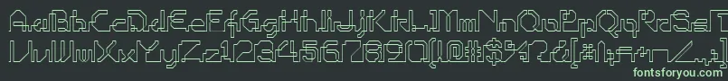 フォントOhiop – 黒い背景に緑の文字