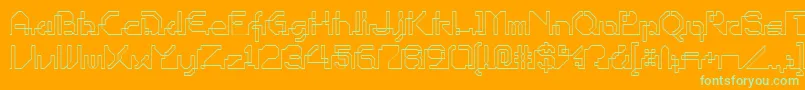 Шрифт Ohiop – зелёные шрифты на оранжевом фоне