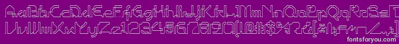 Ohiop Font – Green Fonts on Purple Background