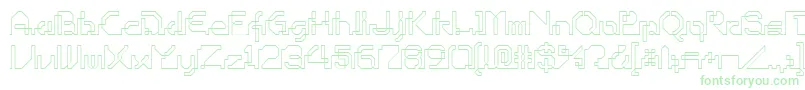 フォントOhiop – 白い背景に緑のフォント