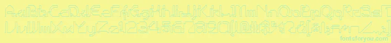 Ohiop Font – Green Fonts on Yellow Background