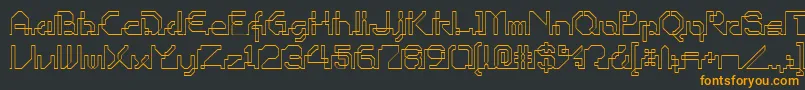 Ohiop Font – Orange Fonts on Black Background