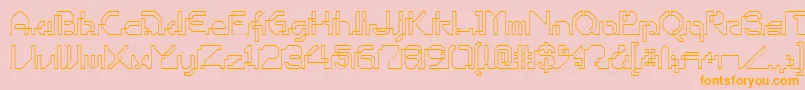 Шрифт Ohiop – оранжевые шрифты на розовом фоне