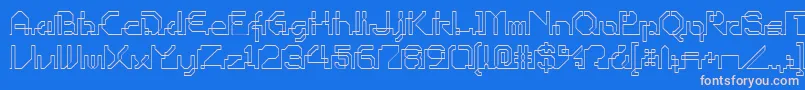 フォントOhiop – ピンクの文字、青い背景