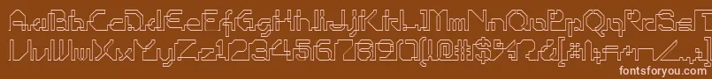 Шрифт Ohiop – розовые шрифты на коричневом фоне