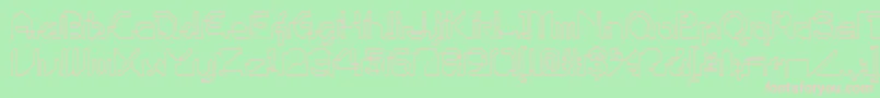 Шрифт Ohiop – розовые шрифты на зелёном фоне