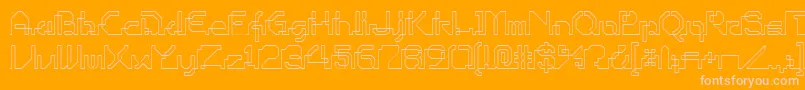 フォントOhiop – オレンジの背景にピンクのフォント