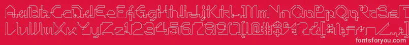 フォントOhiop – 赤い背景にピンクのフォント
