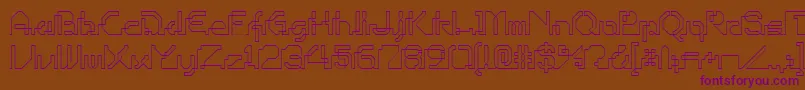 Ohiop-fontti – violetit fontit ruskealla taustalla