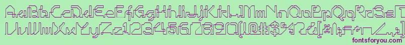 Шрифт Ohiop – фиолетовые шрифты на зелёном фоне
