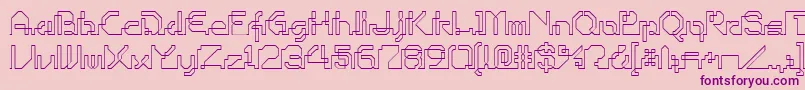 フォントOhiop – ピンクの背景に紫のフォント