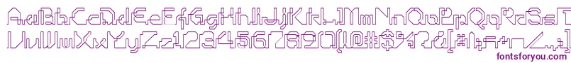 Ohiop-Schriftart – Violette Schriften auf weißem Hintergrund