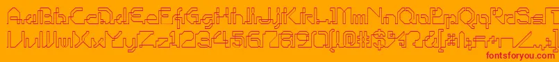 フォントOhiop – オレンジの背景に赤い文字