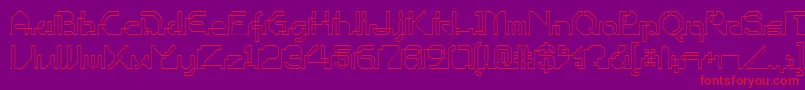 フォントOhiop – 紫の背景に赤い文字