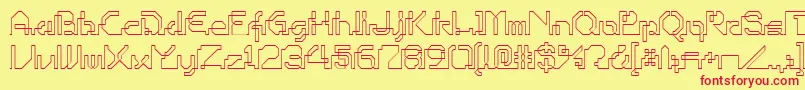 Ohiop Font – Red Fonts on Yellow Background