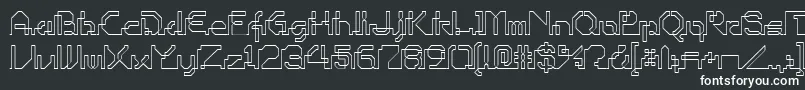 フォントOhiop – 黒い背景に白い文字