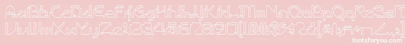 Шрифт Ohiop – белые шрифты на розовом фоне