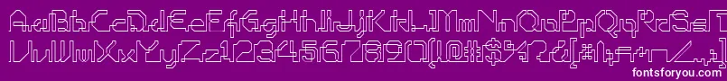 Ohiop-fontti – valkoiset fontit violetilla taustalla