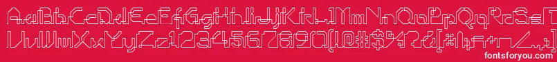 Шрифт Ohiop – белые шрифты на красном фоне