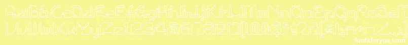 Шрифт Ohiop – белые шрифты на жёлтом фоне