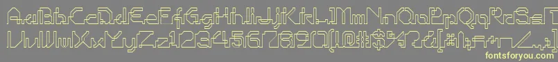 Ohiop-fontti – keltaiset fontit harmaalla taustalla