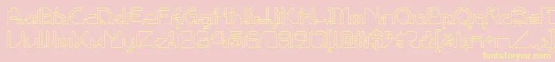 Шрифт Ohiop – жёлтые шрифты на розовом фоне