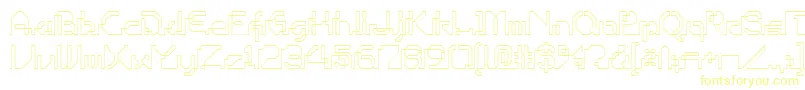 Шрифт Ohiop – жёлтые шрифты на белом фоне
