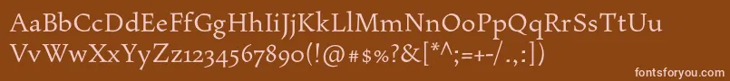 Шрифт Maiolapro – розовые шрифты на коричневом фоне