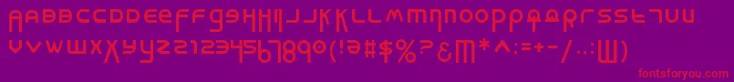 フォントMilk – 紫の背景に赤い文字