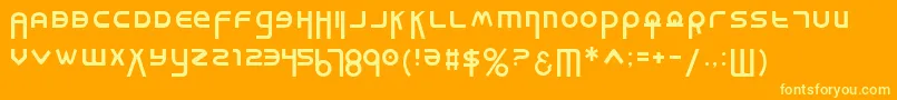 Шрифт Milk – жёлтые шрифты на оранжевом фоне