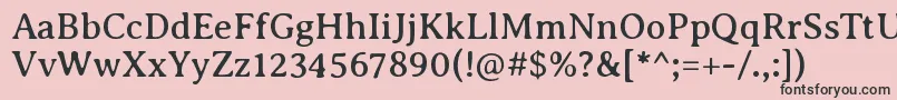 フォントAveriaseriflibreRegular – ピンクの背景に黒い文字