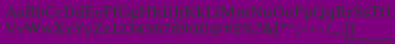Шрифт AveriaseriflibreRegular – чёрные шрифты на фиолетовом фоне