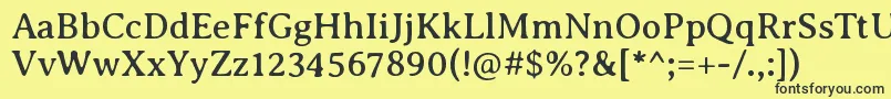 AveriaseriflibreRegular Font – Black Fonts on Yellow Background