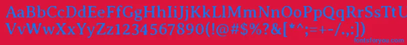 Шрифт AveriaseriflibreRegular – синие шрифты на красном фоне
