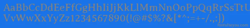 AveriaseriflibreRegular-Schriftart – Graue Schriften auf blauem Hintergrund