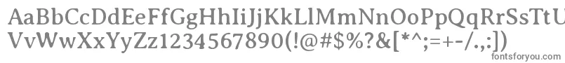 AveriaseriflibreRegular-fontti – harmaat kirjasimet valkoisella taustalla