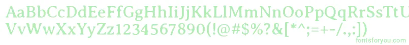 AveriaseriflibreRegular Font – Green Fonts on White Background