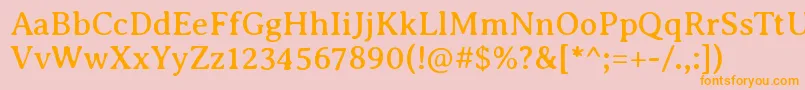 AveriaseriflibreRegular Font – Orange Fonts on Pink Background