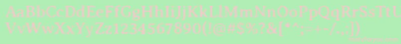 AveriaseriflibreRegular Font – Pink Fonts on Green Background