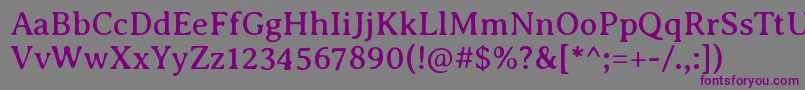 AveriaseriflibreRegular Font – Purple Fonts on Gray Background