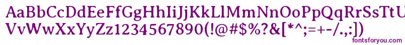 Шрифт AveriaseriflibreRegular – фиолетовые шрифты на белом фоне