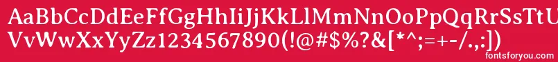 AveriaseriflibreRegular Font – White Fonts on Red Background